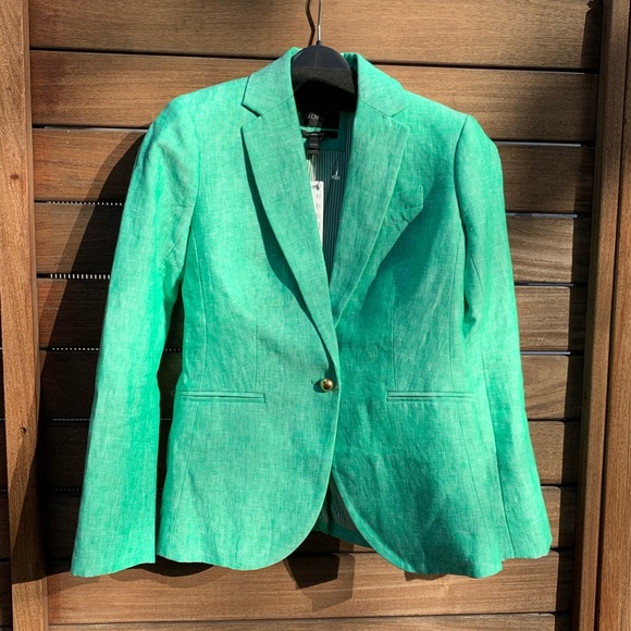 J. Crew Jackets & Coats J Crew Linen Blazer Nwt Poshmark